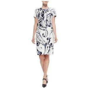 Escada Dress Short Sleeve Marble Printed Size 10